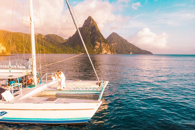 1/2 Day Private Catamaran out of Soufriere - Drinks, music, and the mood onboard