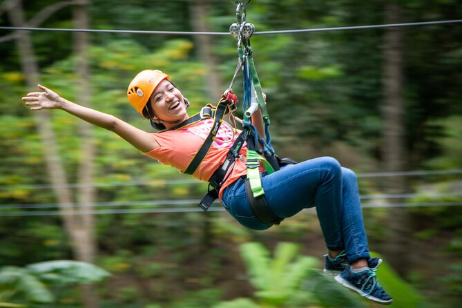 Adrena-Line Zipline, St. Lucia - Getting ready at Rainforest Adventures Park