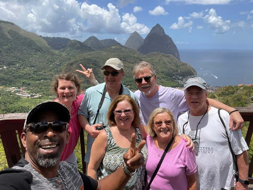 From Castries: St.Lucia Island Guided Tour - The Pitons and high-country views