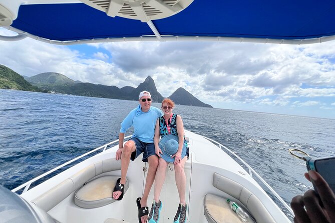 Private Boat Charter St. Lucia, boat tour to Soufriere. Full day - The Pitons are best appreciated from the boat