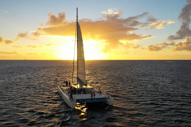 Private Catamaran Sunset Cruise from St Lucia for Up to 15 Guests - The crew shapes the evening