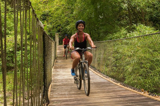 Rainforest Cycling Adventure in St. Lucia - Getting Set Up at Treetop Adventure Park
