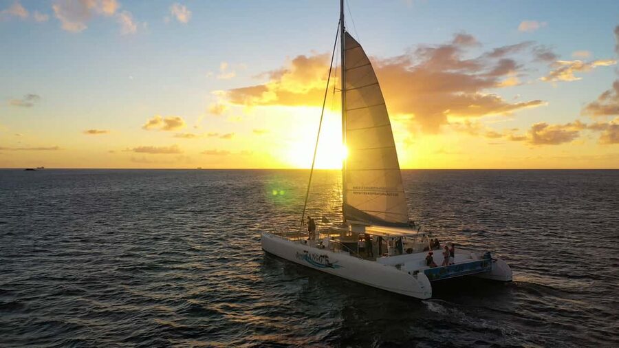 Romantic Caribbean Sunset Cruise - Boarding the catamaran in Rodney Bay