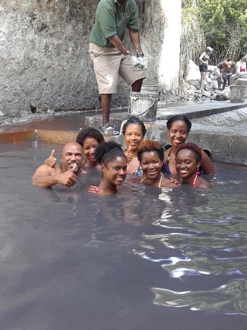 Saint Lucia: Soufriere Tour with Mud Bath and Waterfalls - Rinsing off at Torille Falls