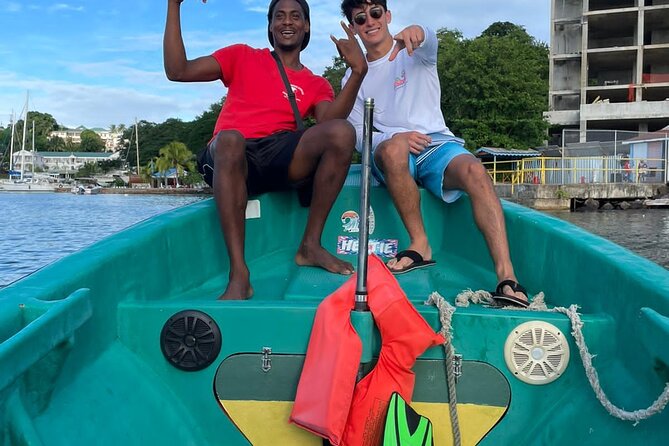 Shashamane experience private boat charter Marigot bay st lucia - Meeting Captain Denver at Marigot Bay