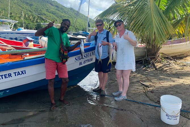 Shashamane experience private boat charter Marigot bay st lucia - Sugar Beach between the Pitons