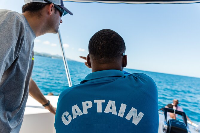 Soufriere to Rodney Bay Catamaran Transfer - Leaving Soufriere with the Pitons in view