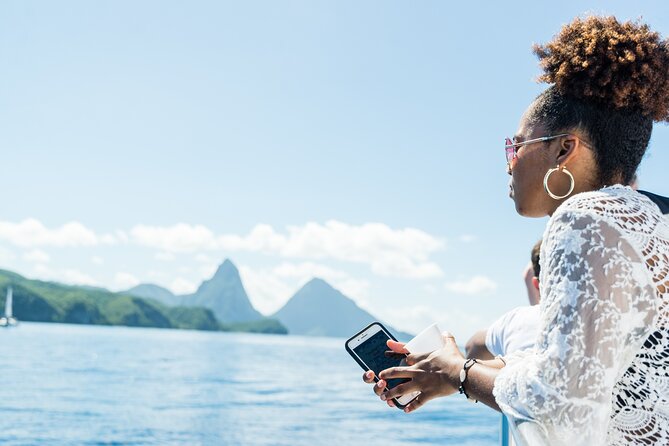 Soufriere to Rodney Bay Catamaran Transfer - Pigeon Island signals the approach to Rodney Bay