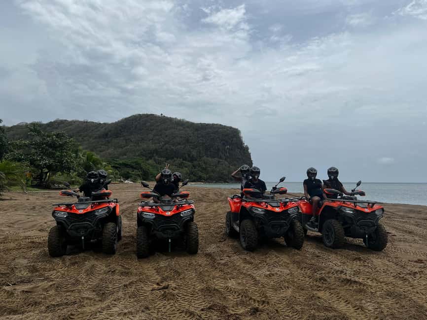 St. Lucia: ATV Tour with Beach Ride and Rum Tasting - From the Roseau Beach access road into the hills