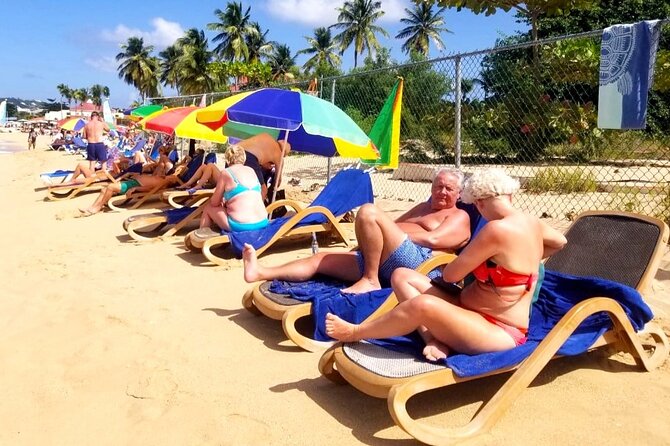 St. Lucia Beach Day with Paradise Beach Comforts & Transportation - Key points at a glance