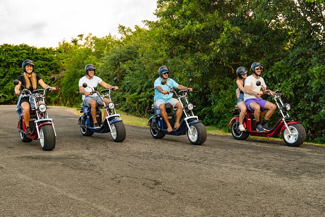 St.Lucia Beaches and Backroads Tour by Electric Big-Wheel Scooter - Reduit Beach starts the ride with an easy view