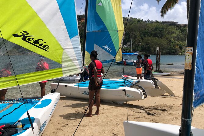 St Lucia Billy Goat Trail Hike in Marigot Bay Cruise Passengers - The 550-foot viewpoint over Marigot Bay