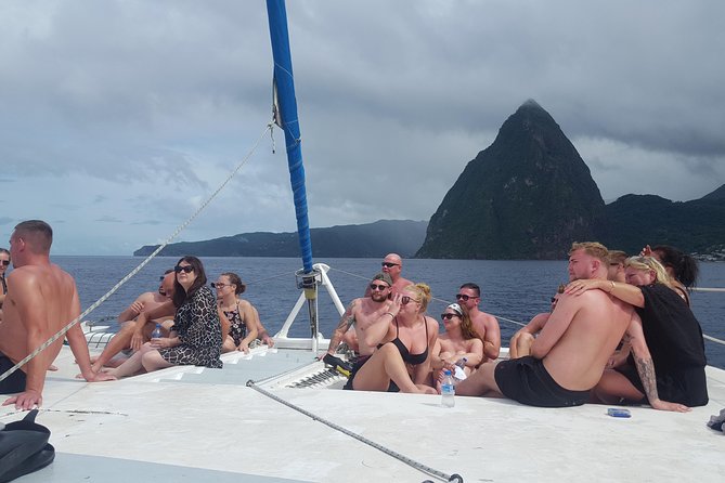 St. Lucia Land and Sea Tour - The boat ride and Sugar Beach near the Pitons