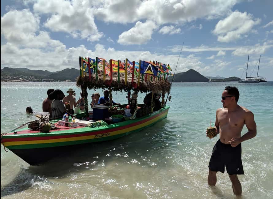 St Lucia Pigeon Island Ultimate Relaxer Experience - A local lunch beside the water