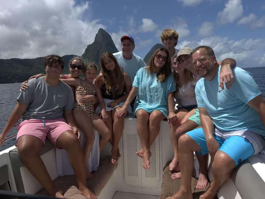 St. Lucia: Private Boat Tour to Soufriere - Swimming, sunbathing, and time on deck