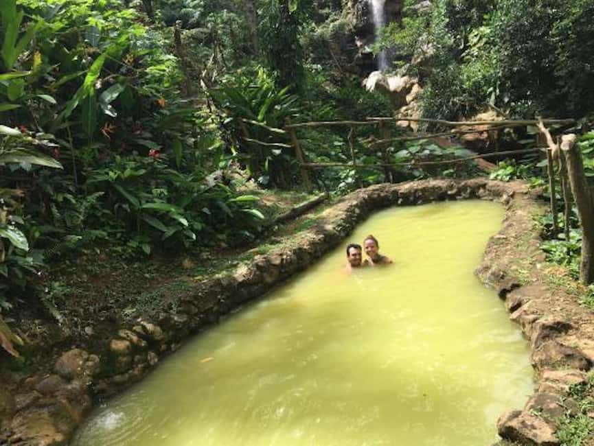 St. Lucia: Sulphur Springs Mud Bath and Toraille Waterfall - The Sulphur Springs mud bath: hot, dark, and hands-on