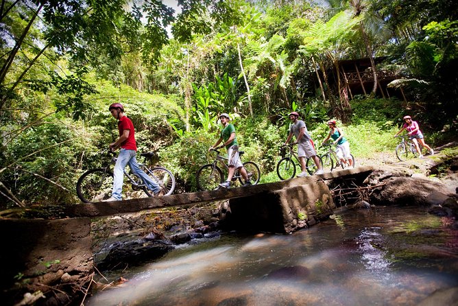 Waterfall Cycling Adventure In St. Lucia - Riding through the rainforest to Errard Waterfall